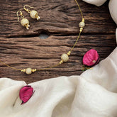 Vriksham Unique 3 Crystal Boll Pendant Invisible Chain-White-G20622